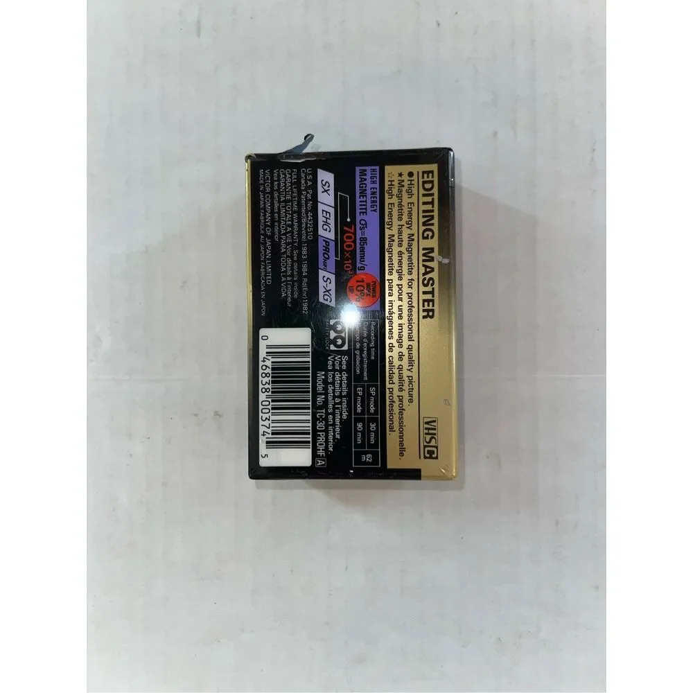 New Sealed JVC TC-30 PRO‎ HF PROHF Compact VHS Tape Cartridge  A52